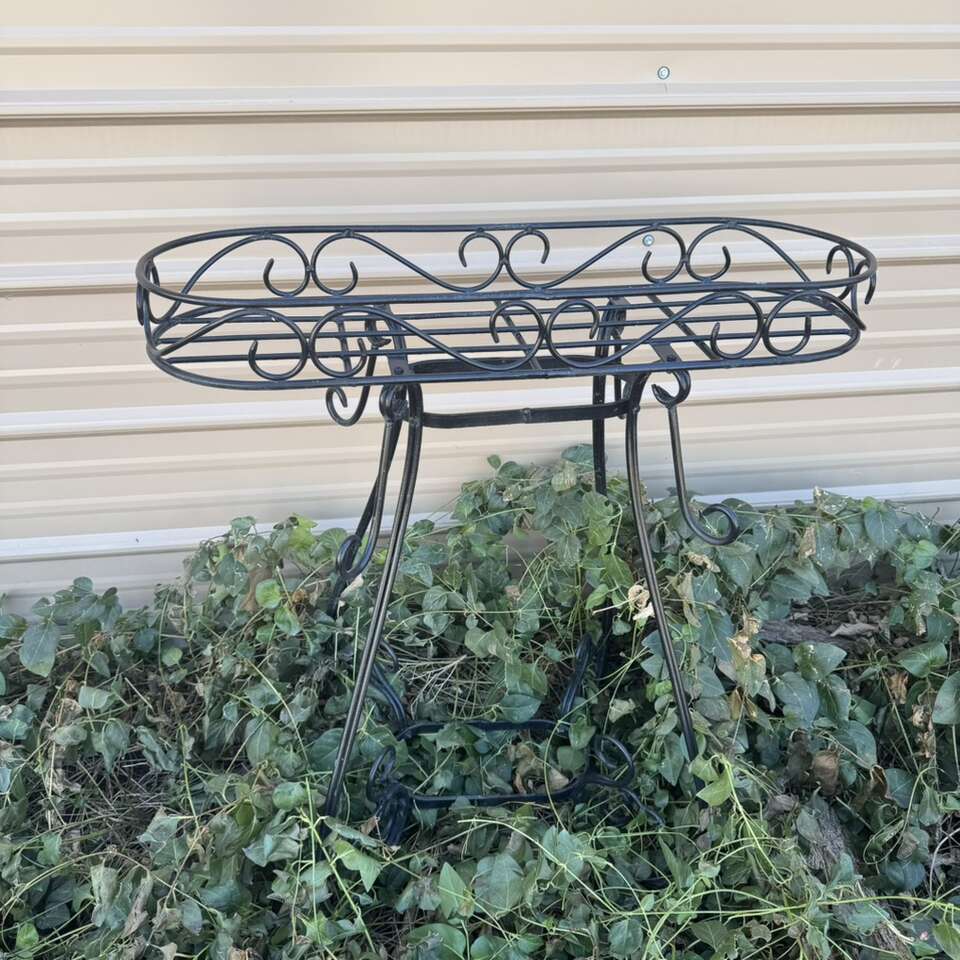 Elevated Wrought Iron Planter Tall Plant Stand