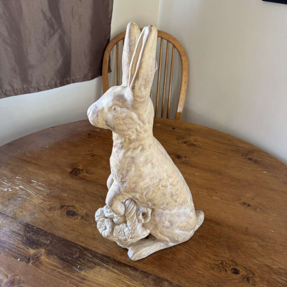 Tall Vintage Looking Rabbit Bunny Statue 24 Tall