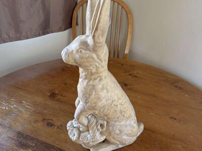 Tall Vintage Looking Rabbit Bunny Statue 24 Tall