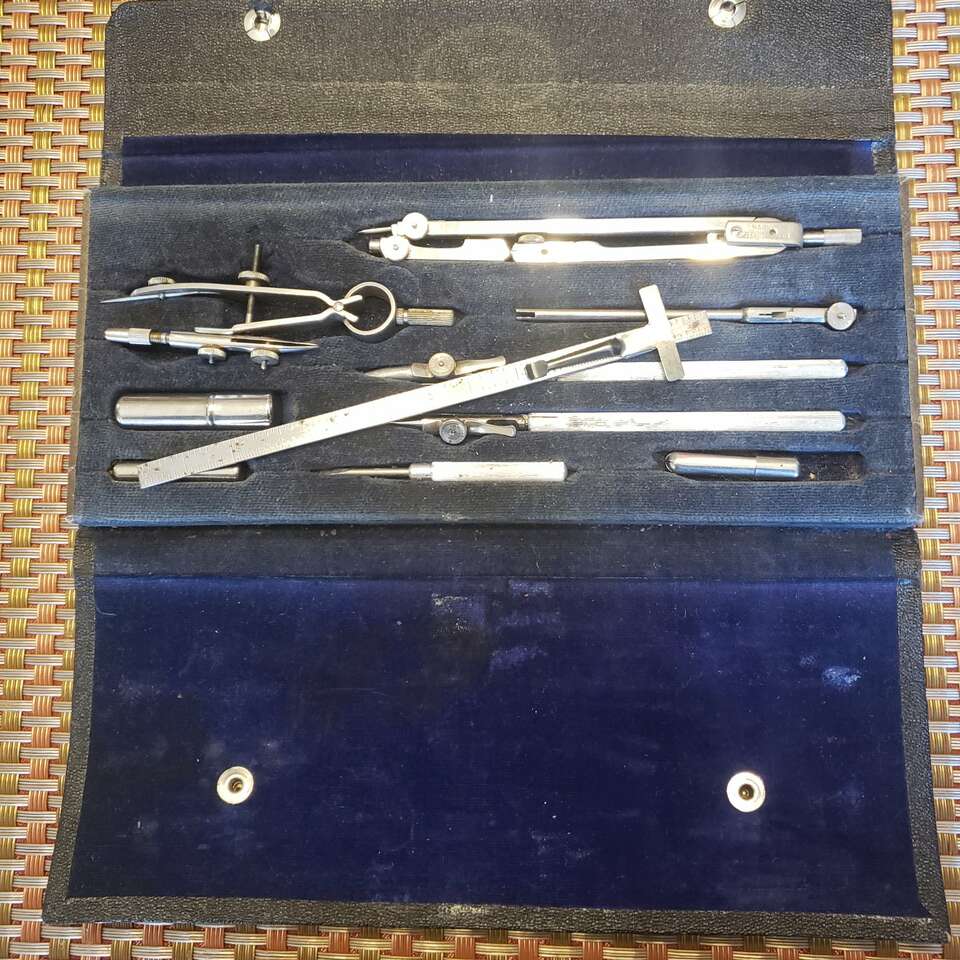 Antique Drafting set by Friedman.