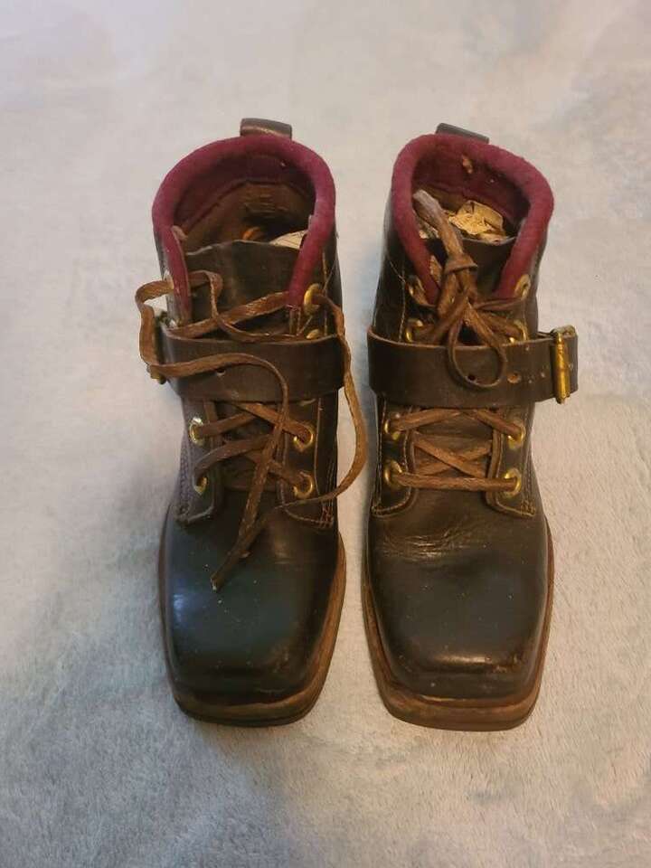 Antique Ski Boots- Kid Size
