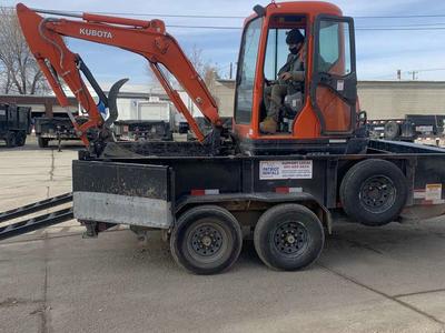 Medium size Kubota mini excavator and dump trailer combo package