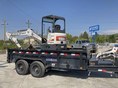 Mini Excavator and Dump Trailer combo package