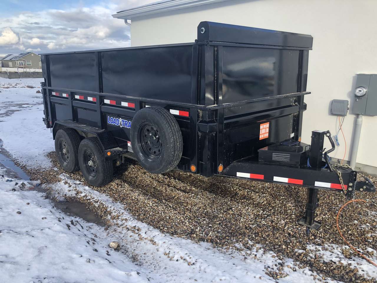 Dump Trailer for rent. Large size, bumper pull, holds up to 10k lbs