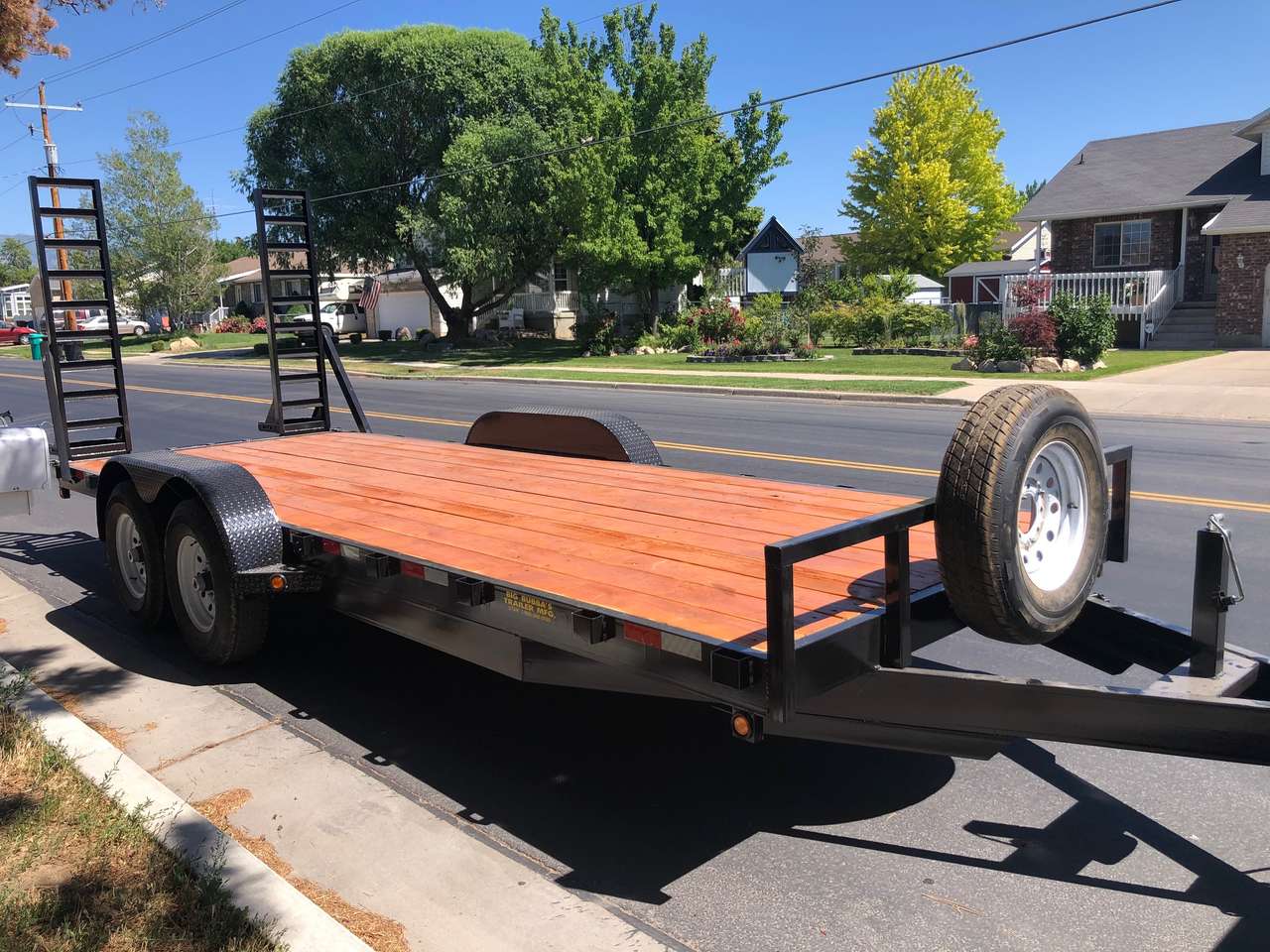 20' Flatbed trailer with 14k axels. Great car hauler flat bed, equipment hauler