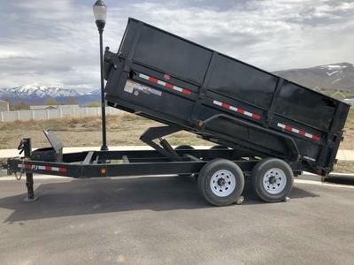 Large dump trailers for rent. 7x14 with 14k axels. Skid or mini-x available