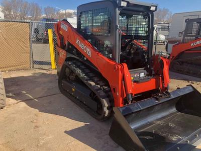 Kubota Track Skid Steer + Auger for rent - great for post holes and fencing. Other attachments available
