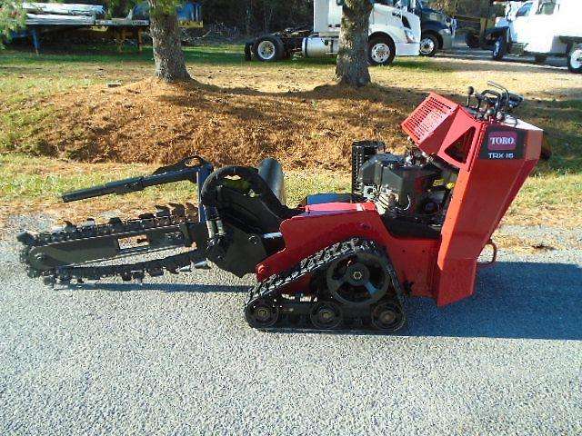 Toro walk behind trencher for rent. Do-it-yourself sprinkler install!