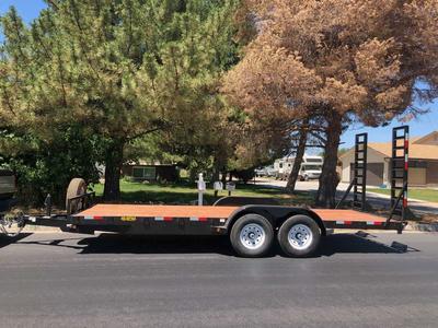 Car hauler Flat bed trailer for rent! 20 foot, great for transporting equipment and cars