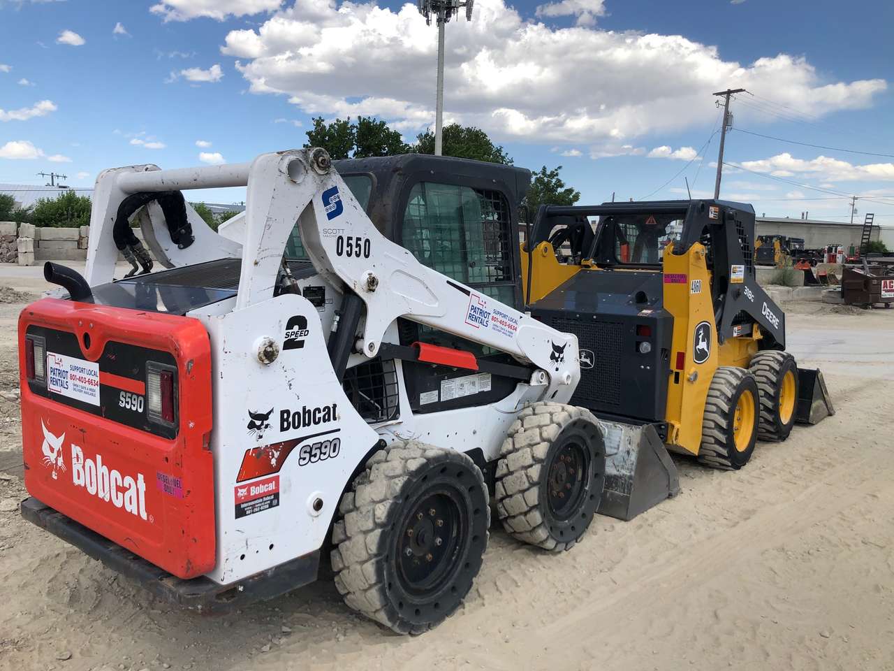 Bobcats for rent in SLC area! Nice enclosed cab skid steers