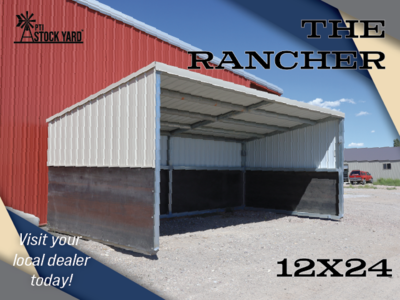 12x24 Rancher Livestock Shelter - CUSTOM COLORS