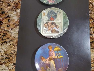 LARGE Norman Rockwell Themed Plates
