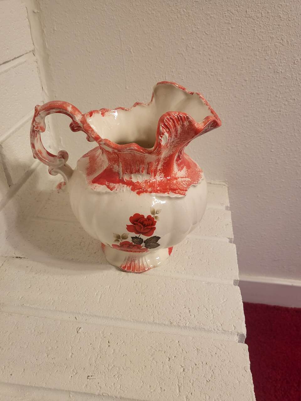 ARNELS Porcelain Ceramic Pitcher Floral