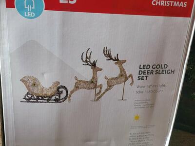 3PC Gold Deer Sleight Set
