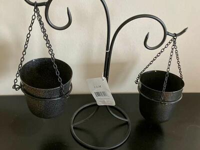 Tabletop Metallic 2 Pot Plantar Pots 4
