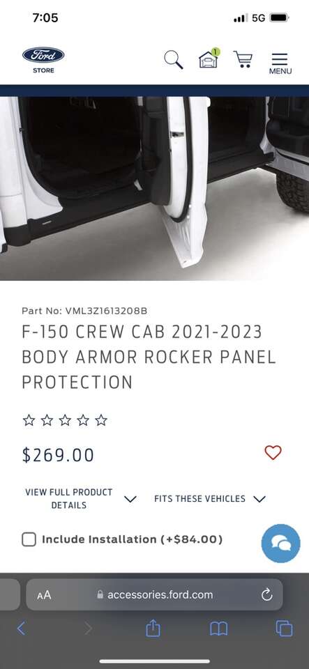 2021 - 2026 F150 Body Armor Rocker Protection