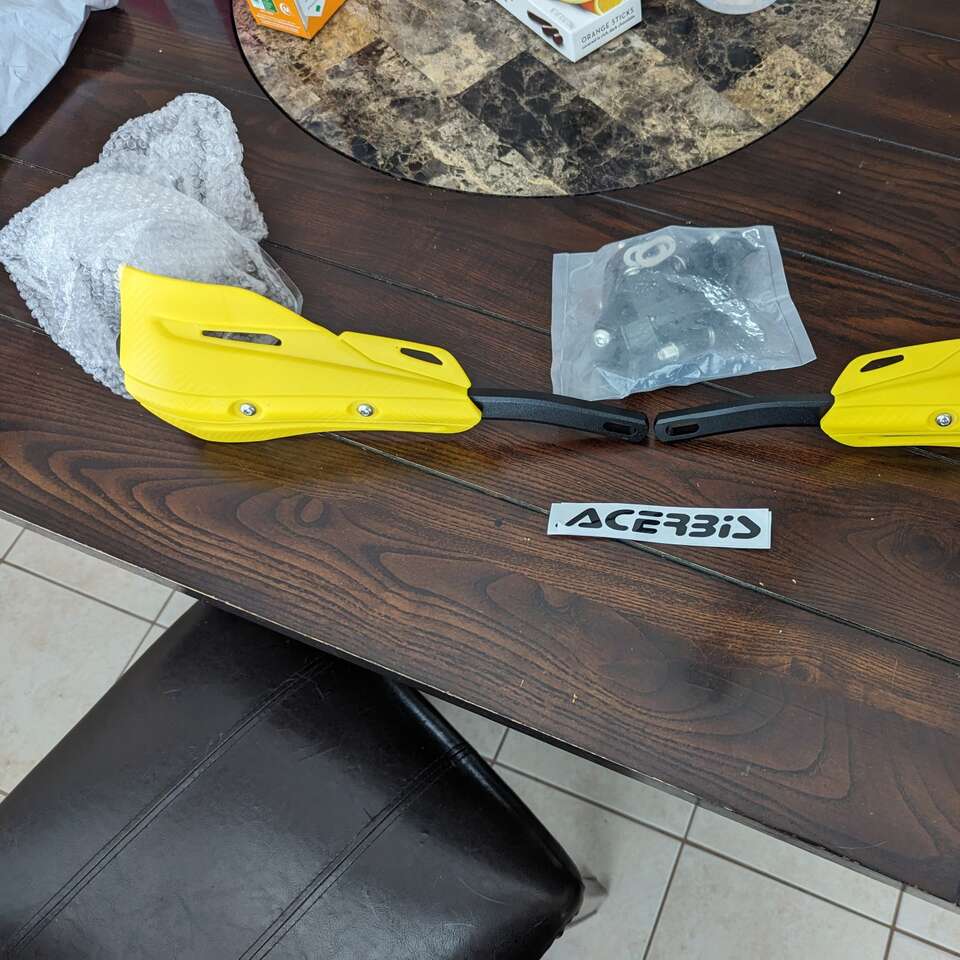 acerbis yellow hand guards 1 inch bar