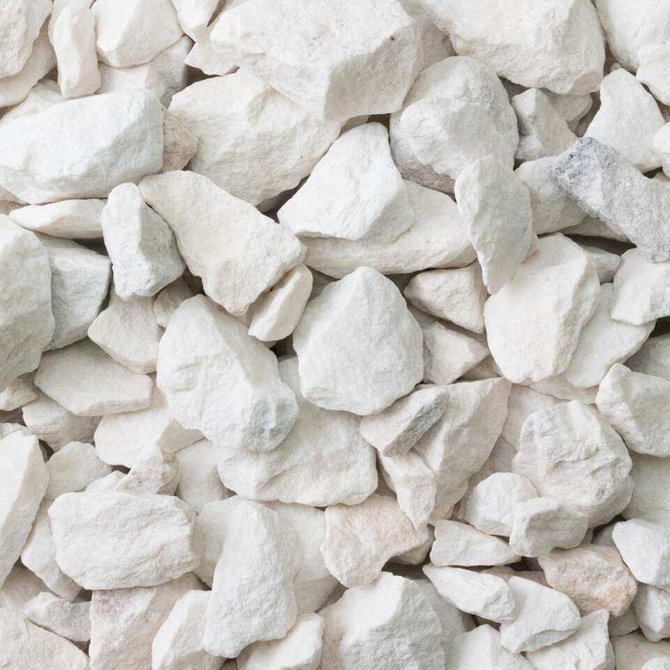 4 yards of white marble gravel 1 1/2 inch
