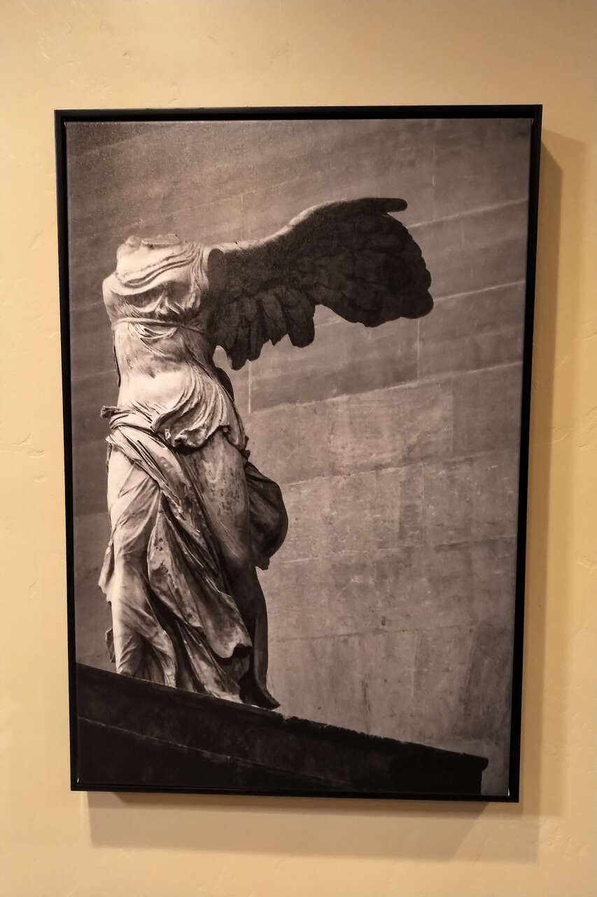 Winged Victory of Samothrace canvas in floating frame