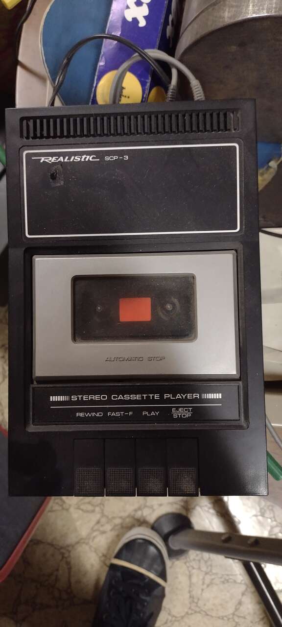 Vintage Realistic Stereo Cassette Player SCP-3 Component Auto Stop #14-617A.