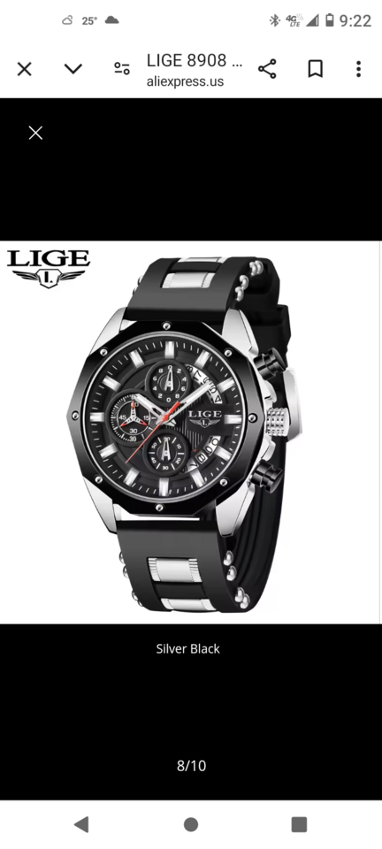 LIGE 8908 luxury quartz watch for men