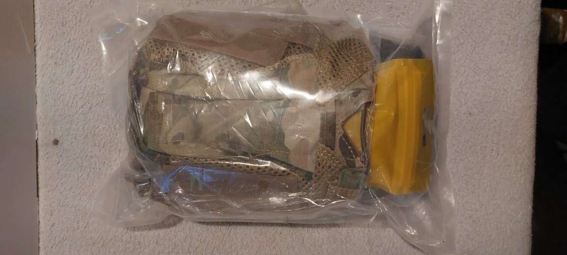 Multicam helmet cover with pads