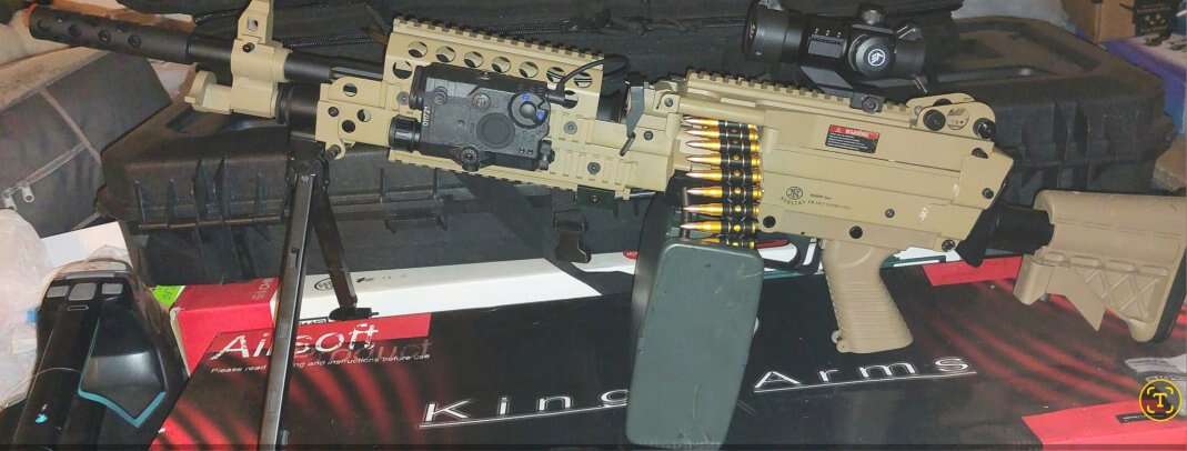 AnK cybergun m249mk46 upgraded NEW. MUST BE STRONG