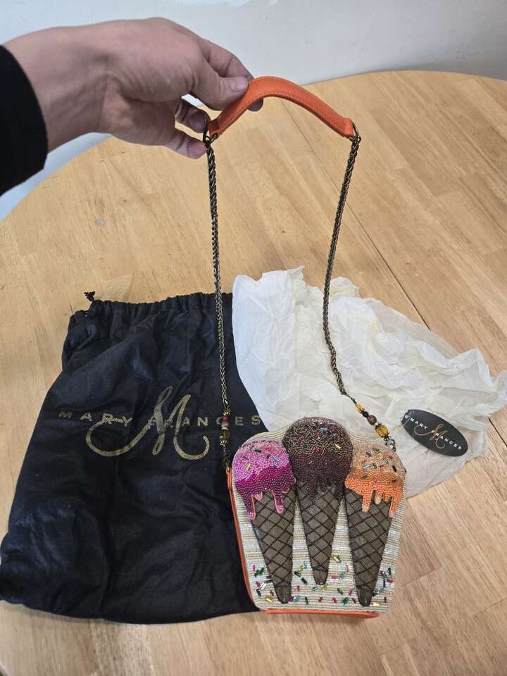 NWT Mary Frances Total Meltdown Beaded Purse