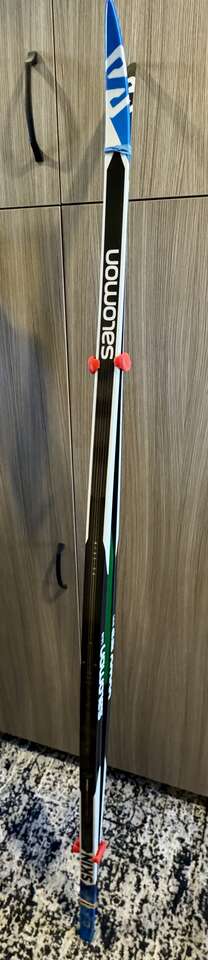 New Salomon RC Skin 196 skis with New Fisher XC Sport Poles