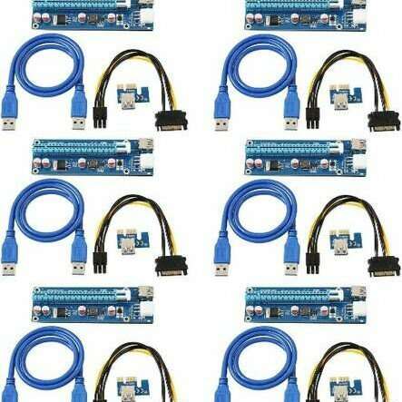 6 pack GPU risers PCIe Crypto Mining