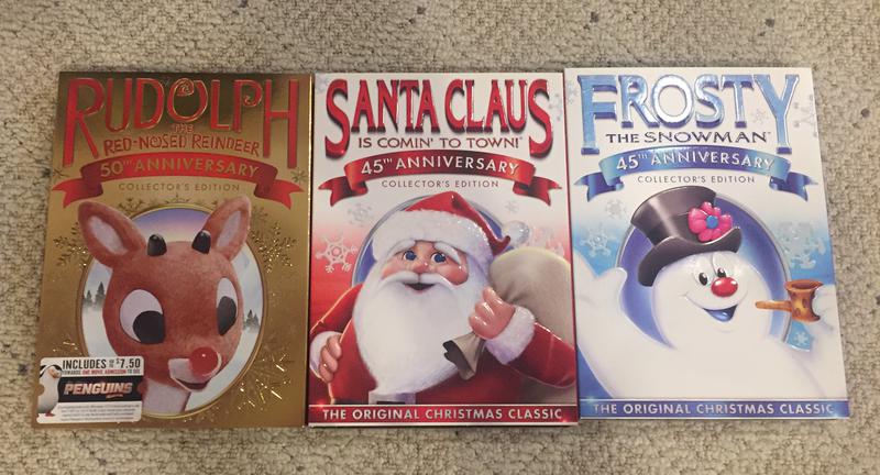 3 Brand New CHRISTMAS DVDs Rudolph Santa Frosty