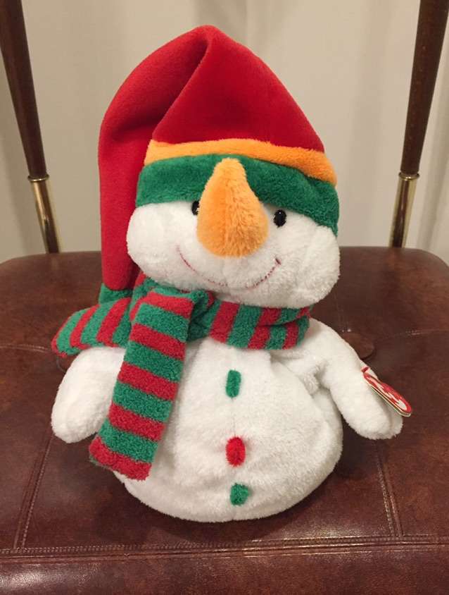 Christmas Ty Beanie Babies - Snowman Pluffies