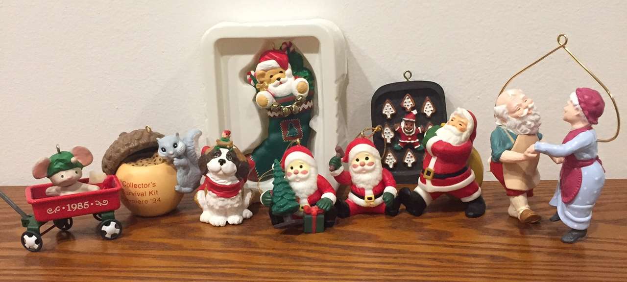 Vintage Santa Christmas Tree Ornaments