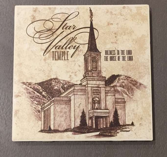 Vintage Star Valley LDS Temple Tile