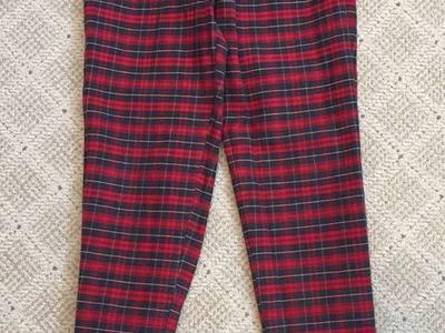 1980s Vintage Plaid Stirrup Pants Girls 5
