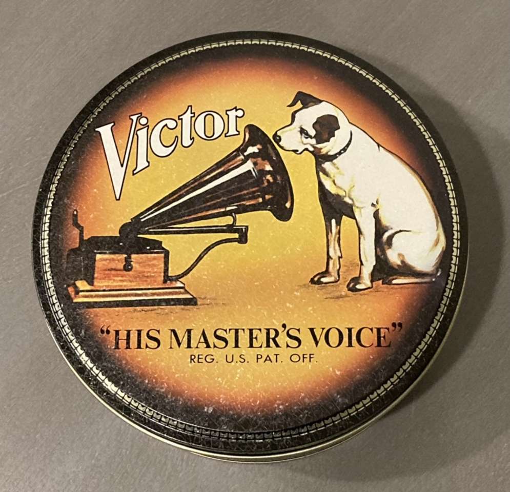 Vintage RCA Victor 7” Round Tin