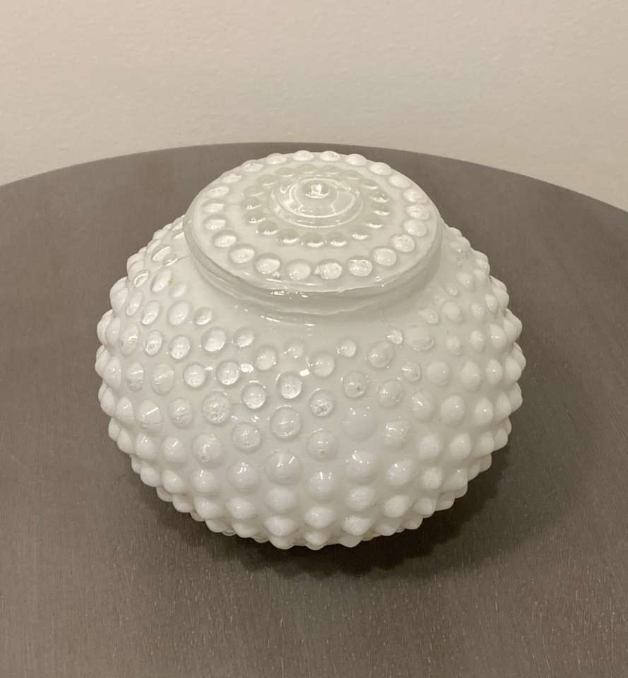White Hobnail Light Cover