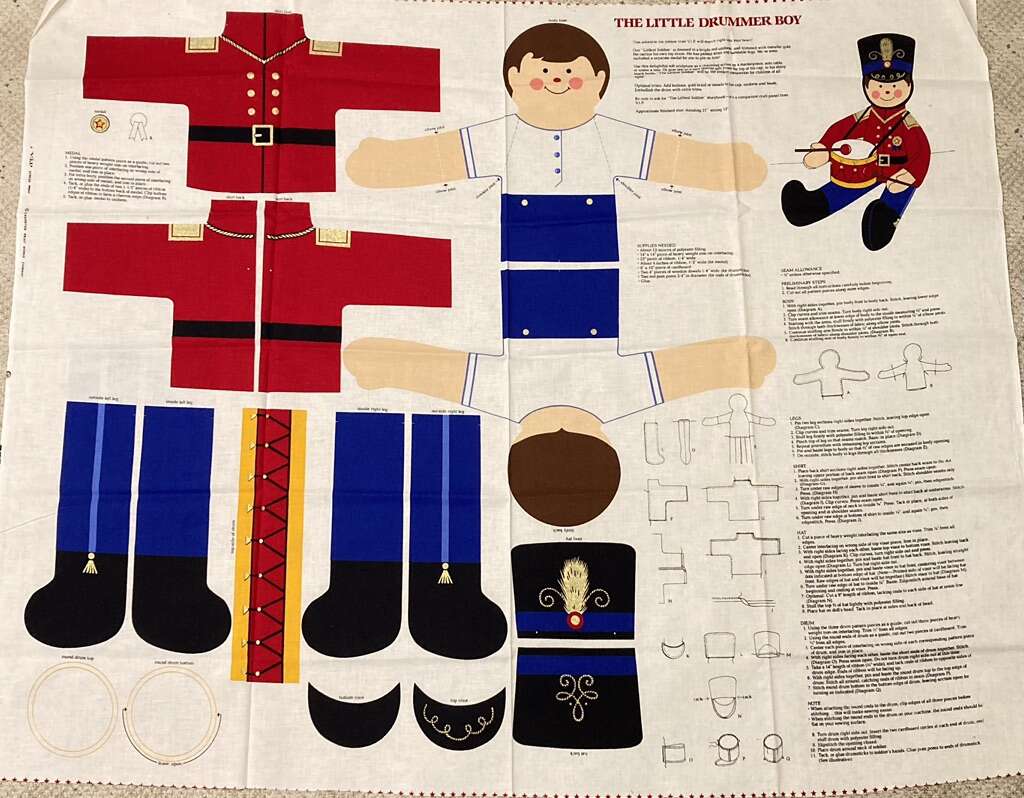 Little Drummer Boy Doll Vintage Cut & Sew Craft