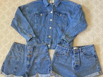 Forever 21 Denim Lot Shorts & Jean Jacket