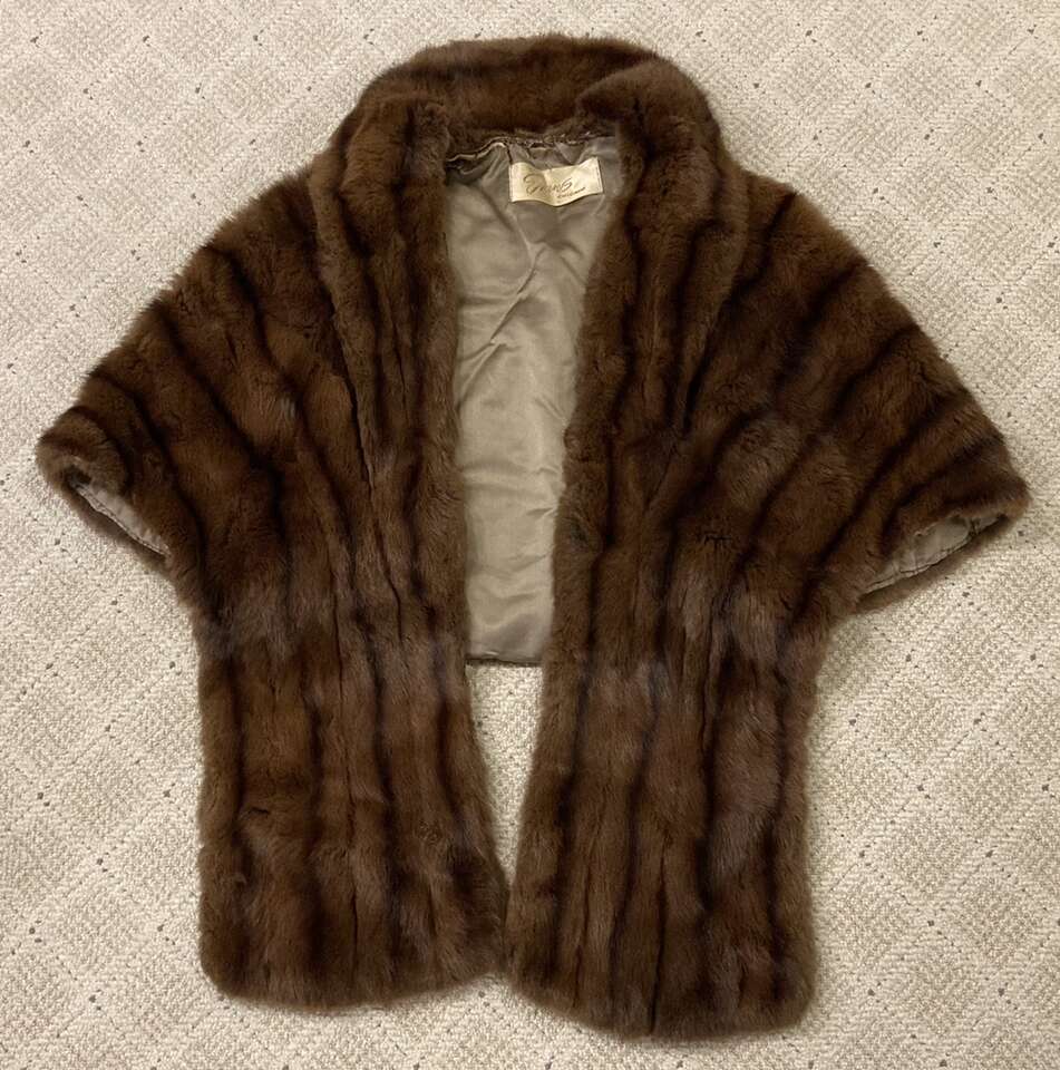 1920s Evans Chicago Mink Fur Coat Cape Womens