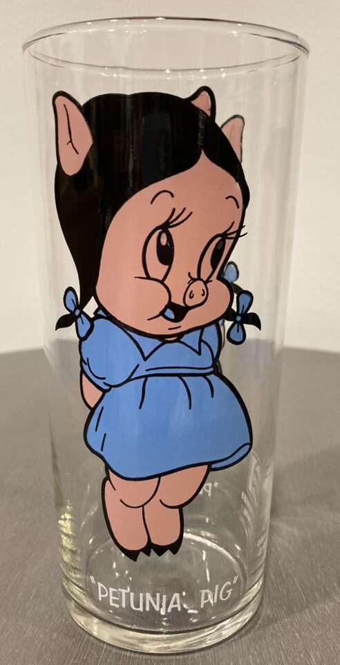 1970s PEPSI GLASS Petunia Pig Looney Tunes