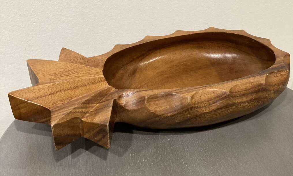 Vintage Monkey Pod Wood Vintage Pineapple Bowl