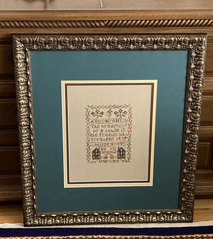 Beautiful Cross Stitch Custom Framed Needlework