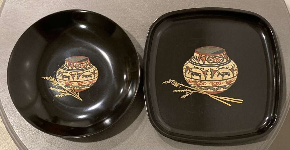 Couroc of Monterey Vintage Plate and Bowl Set