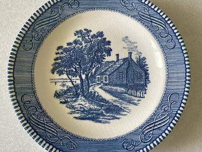 Vintage Currier and Ives Royal China Blue Plate