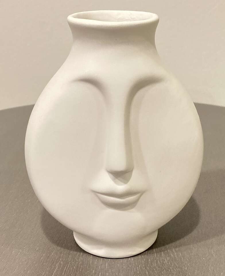 CERAMIC FACE VASE