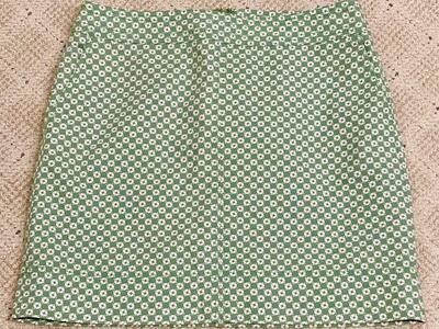 Talbots Green Geometric Skirt
