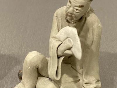 Chinese Mud Men Set of Mini Statue Sculptures