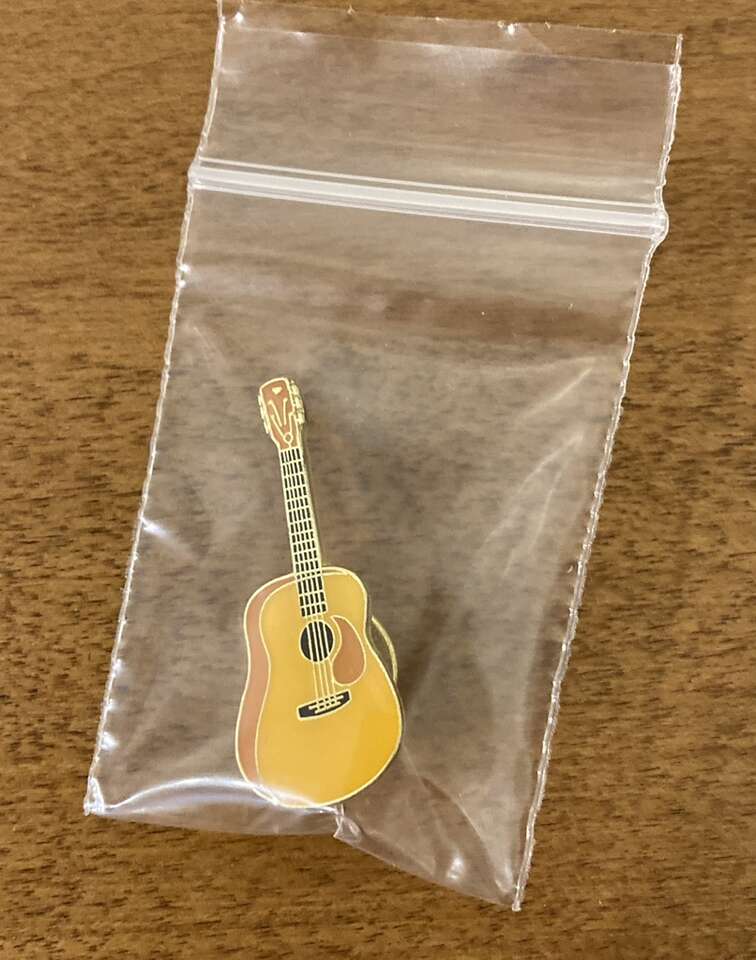 Acoustic Dreadnaught Guitar Enamel Lapel Pin