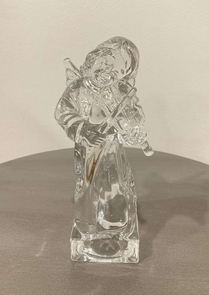 Mikasa Violin Crystal Angel Vintage Statue